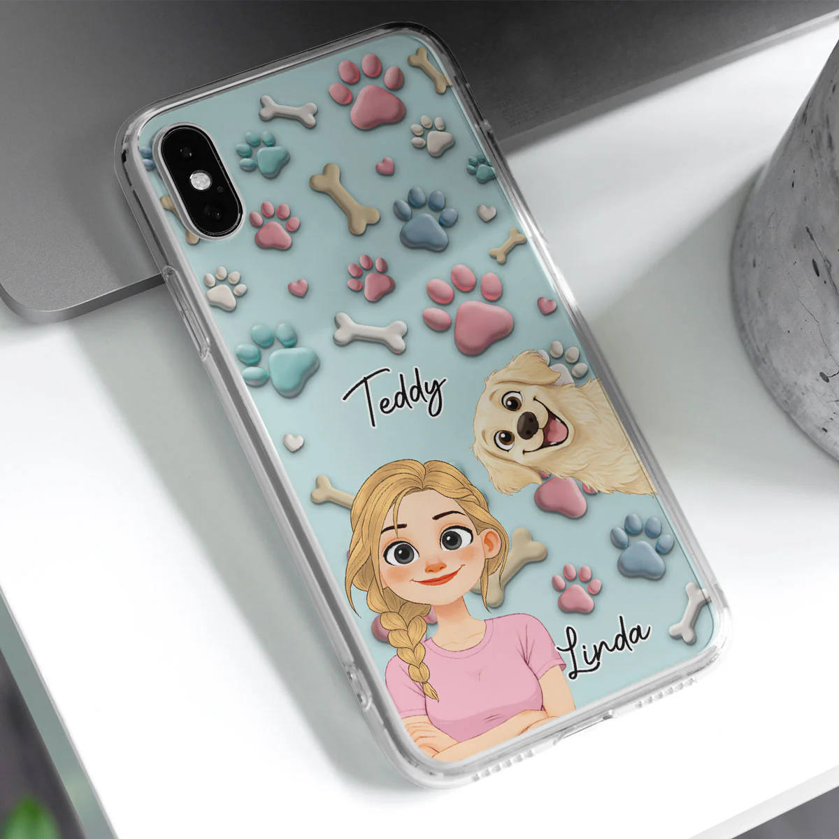 Dog And Human Cartoon New Style - Personalized Custom Phone Case - Image 2