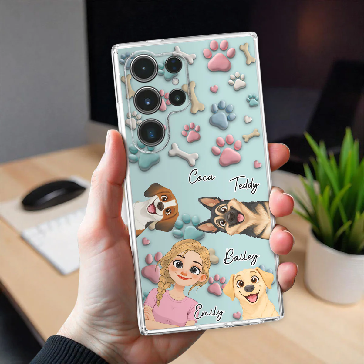 Dog And Human Cartoon New Style - Personalized Custom Phone Case - Image 4