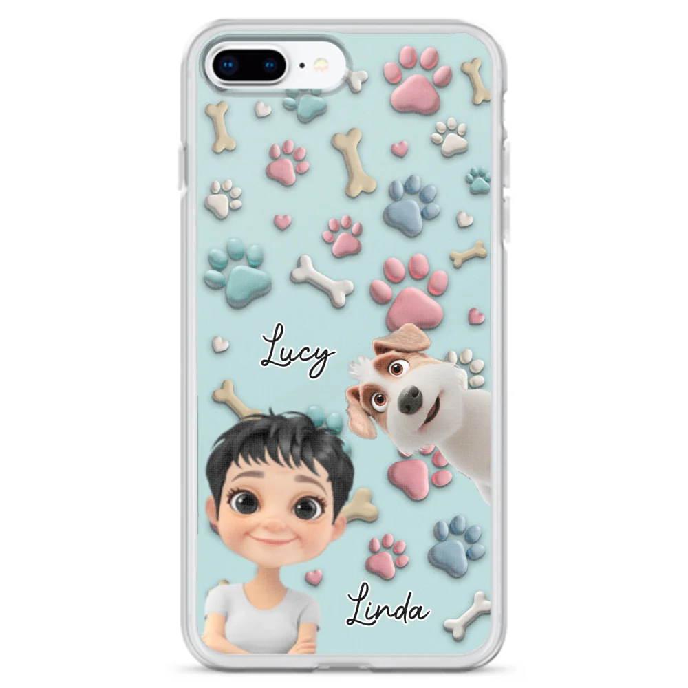 Dog And Human Cartoon - Personalized Custom Phone Case - Image 5