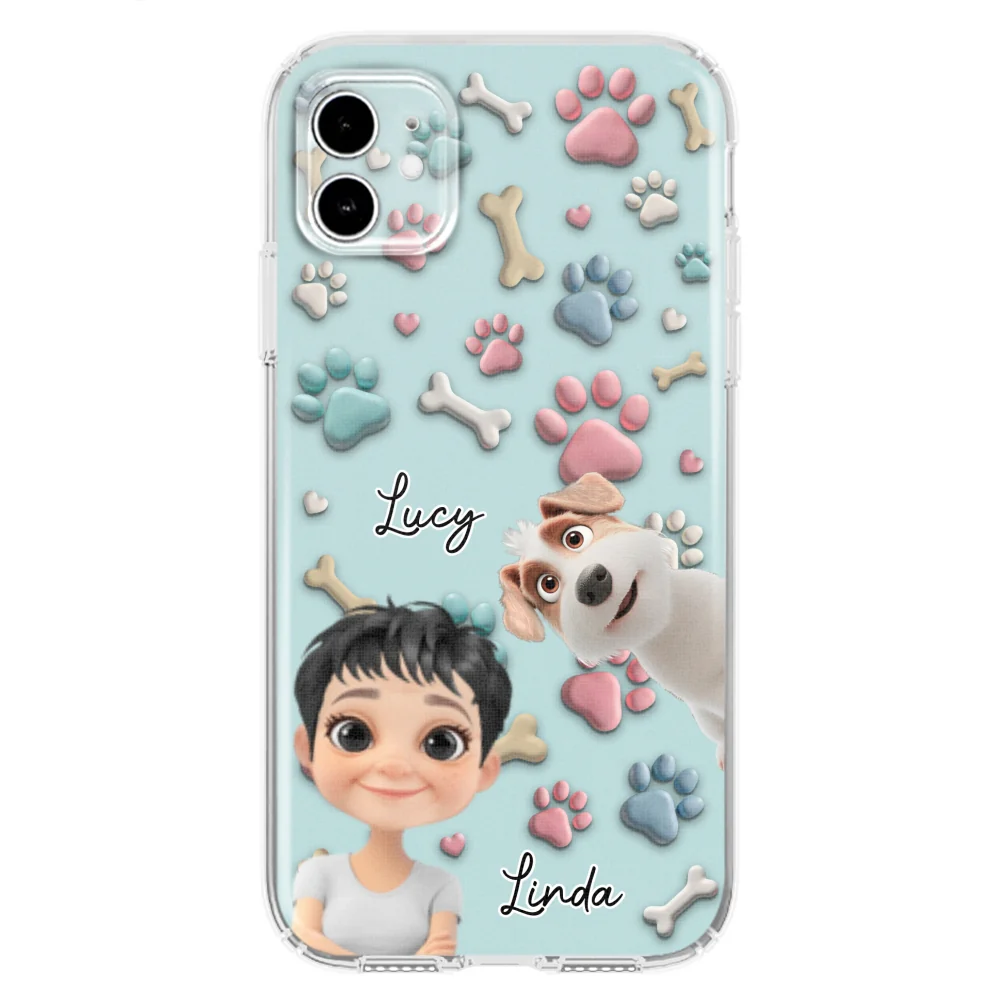Dog And Human Cartoon - Personalized Custom Phone Case - Image 6