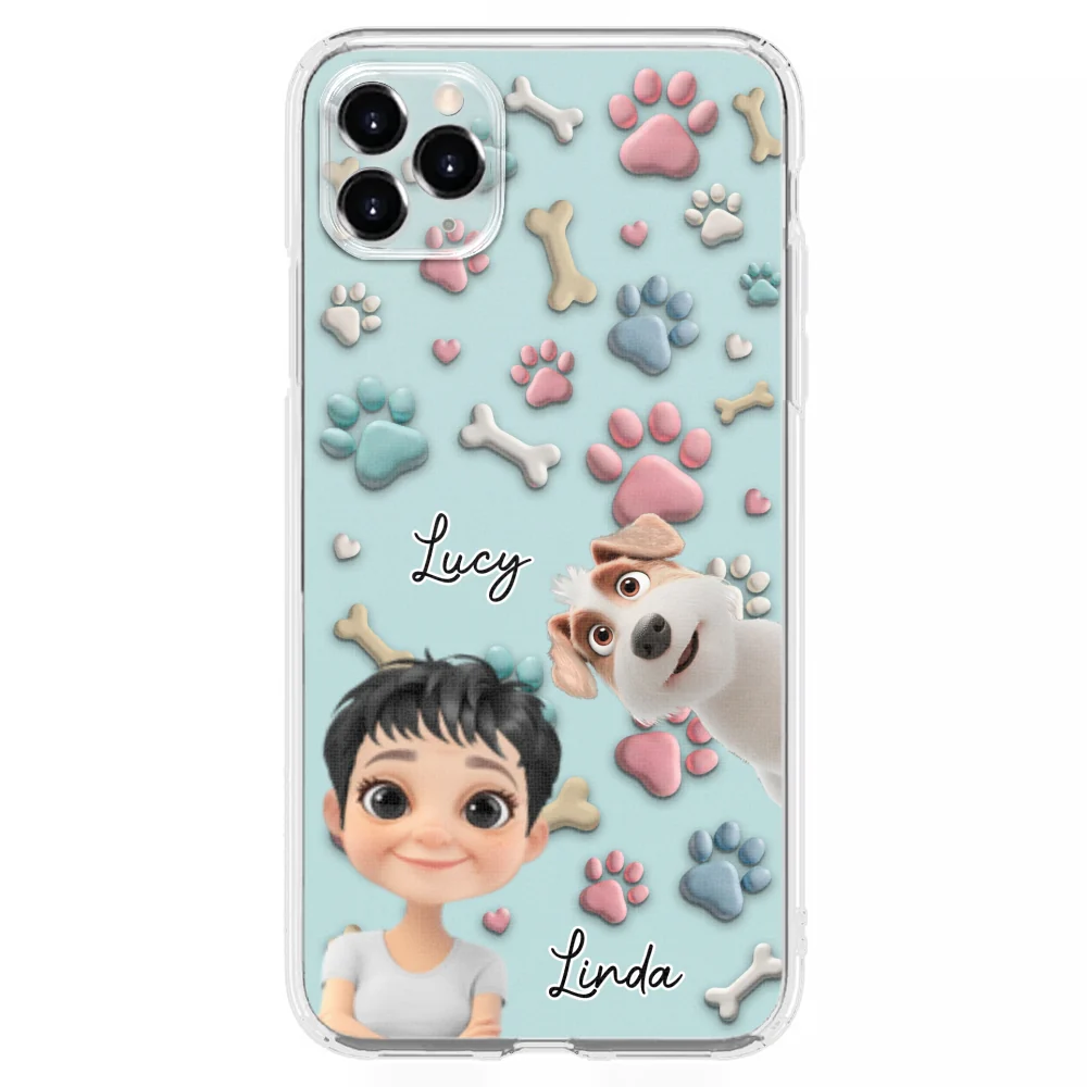 Dog And Human Cartoon - Personalized Custom Phone Case - Image 7