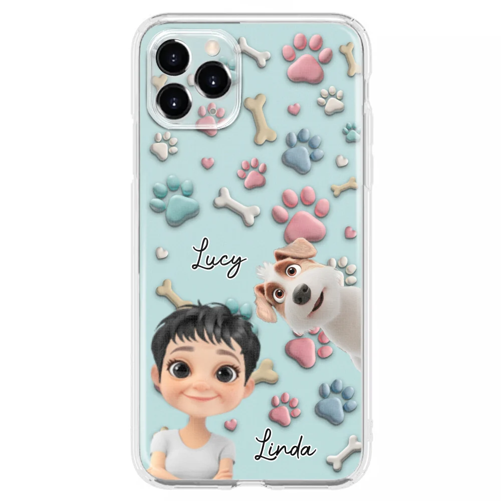 Dog And Human Cartoon - Personalized Custom Phone Case - Image 8