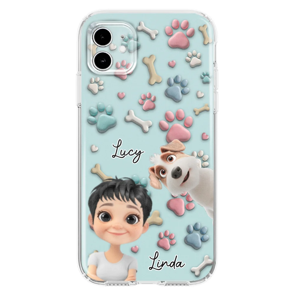 Dog And Human Cartoon - Personalized Custom Phone Case - Image 9