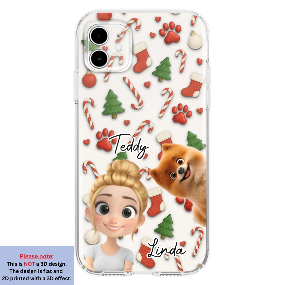 Dog And Human Cartoon Ver 2 - Personalized Custom Phone Case - Image 10