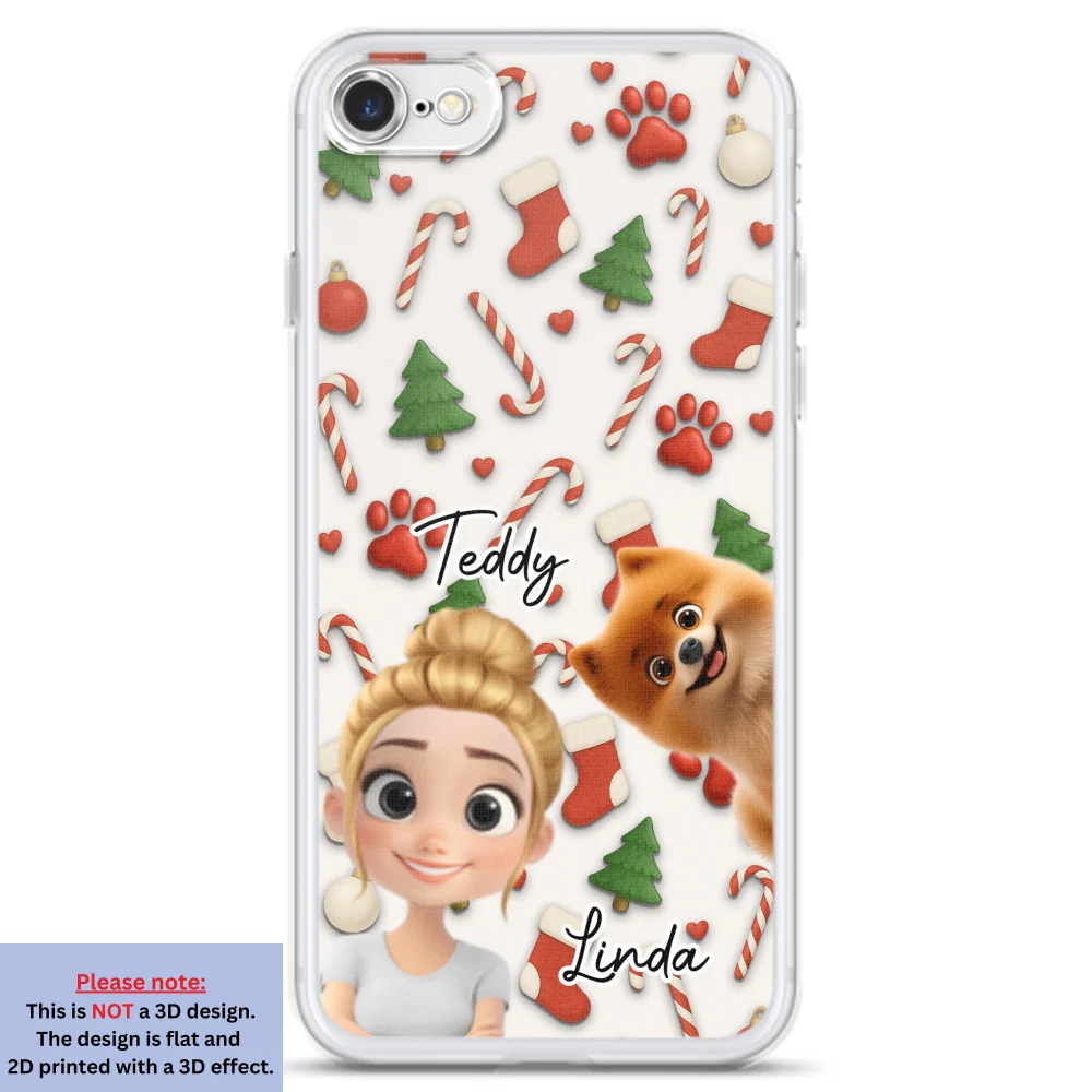 Dog And Human Cartoon Ver 2 - Personalized Custom Phone Case - Image 5