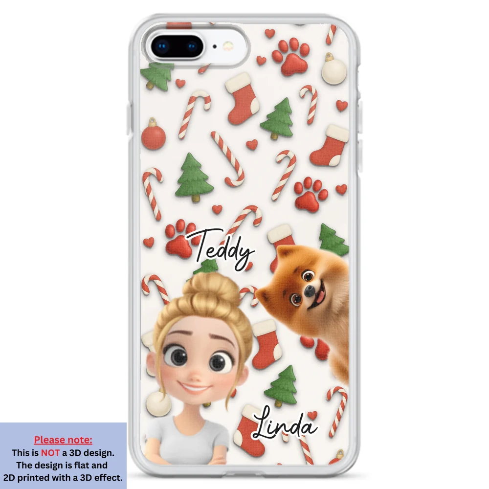 Dog And Human Cartoon Ver 2 - Personalized Custom Phone Case - Image 6