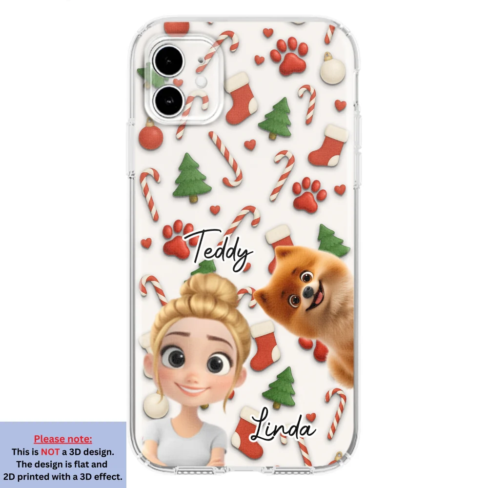 Dog And Human Cartoon Ver 2 - Personalized Custom Phone Case - Image 7