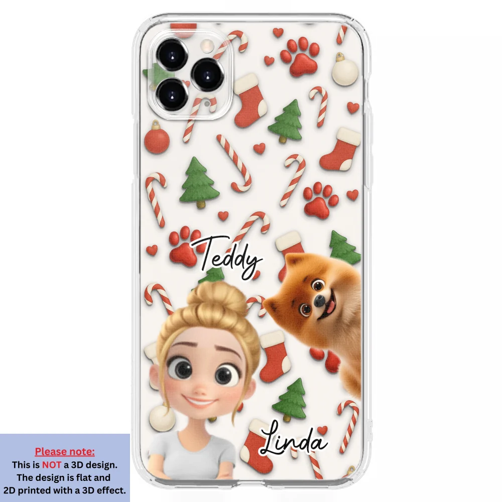 Dog And Human Cartoon Ver 2 - Personalized Custom Phone Case - Image 8