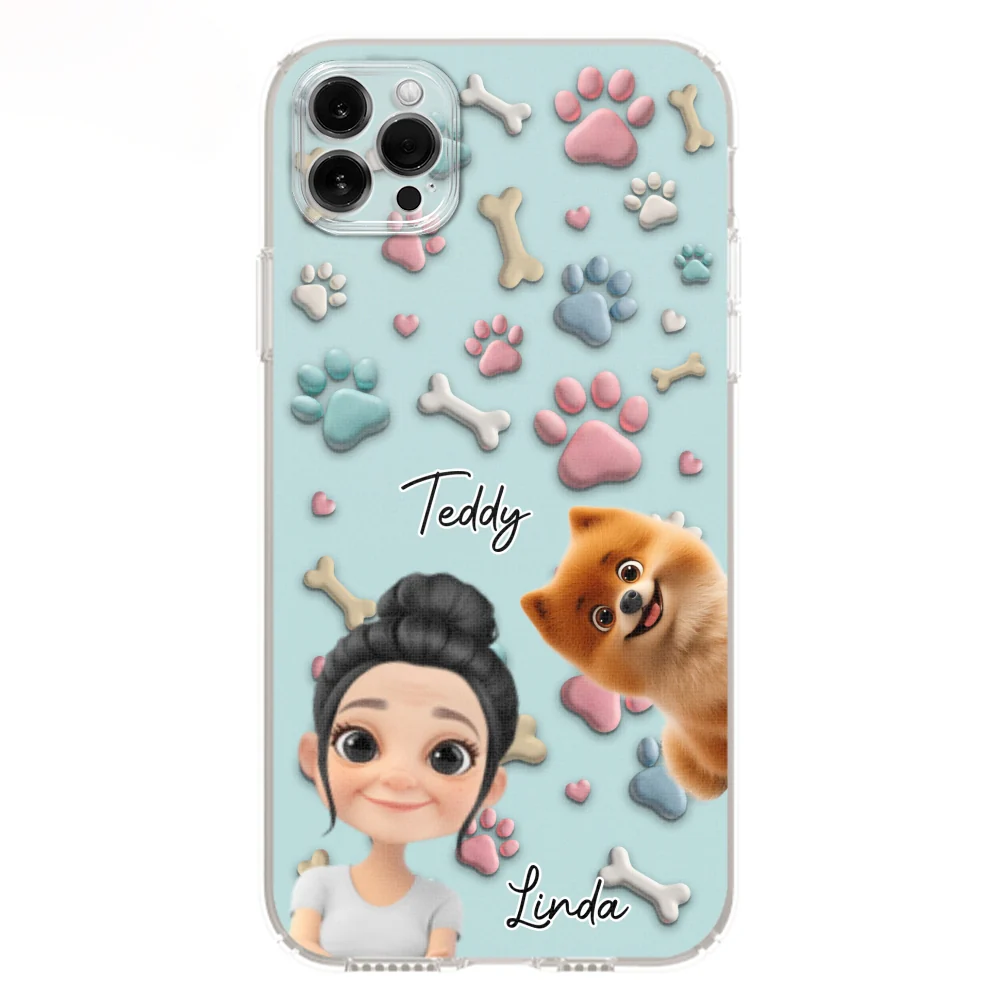 Dog And Human Cartoon Version 2 - Personalized Custom Phone Case - Image 10