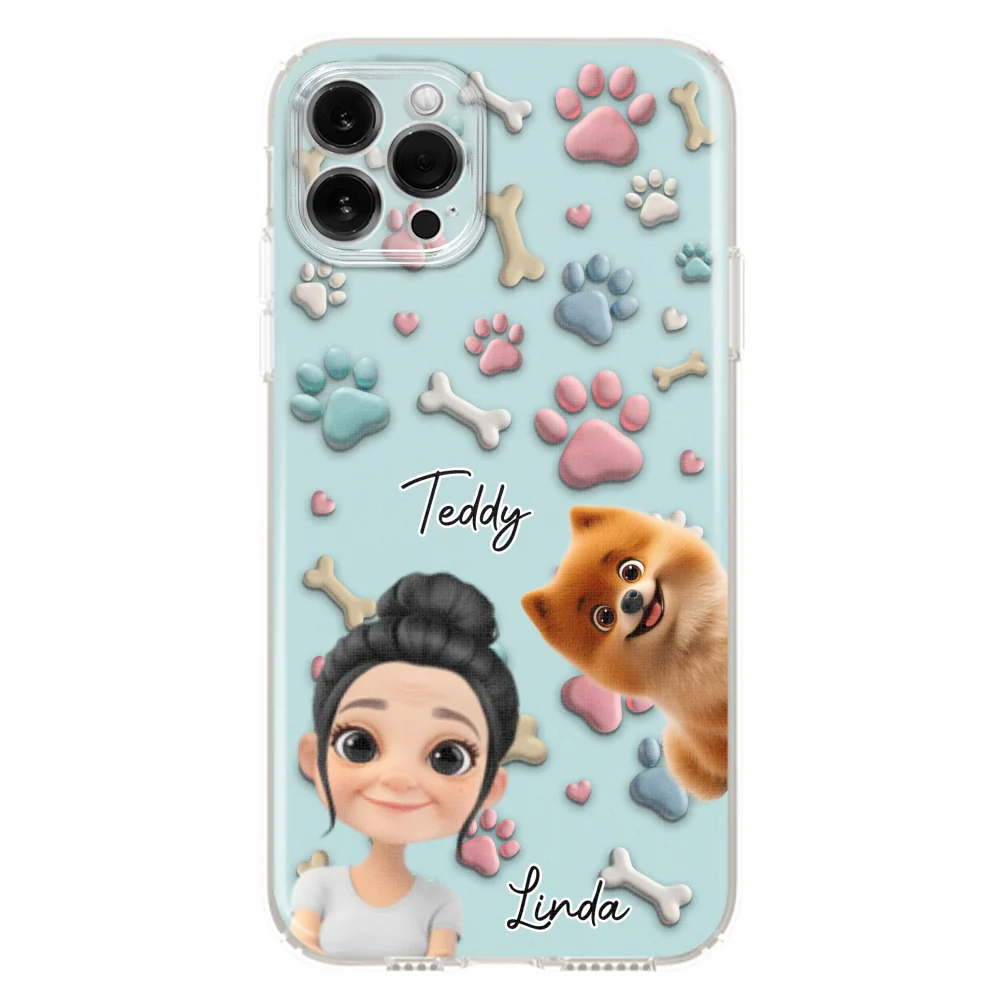 Dog And Human Cartoon Version 2 - Personalized Custom Phone Case - Image 11
