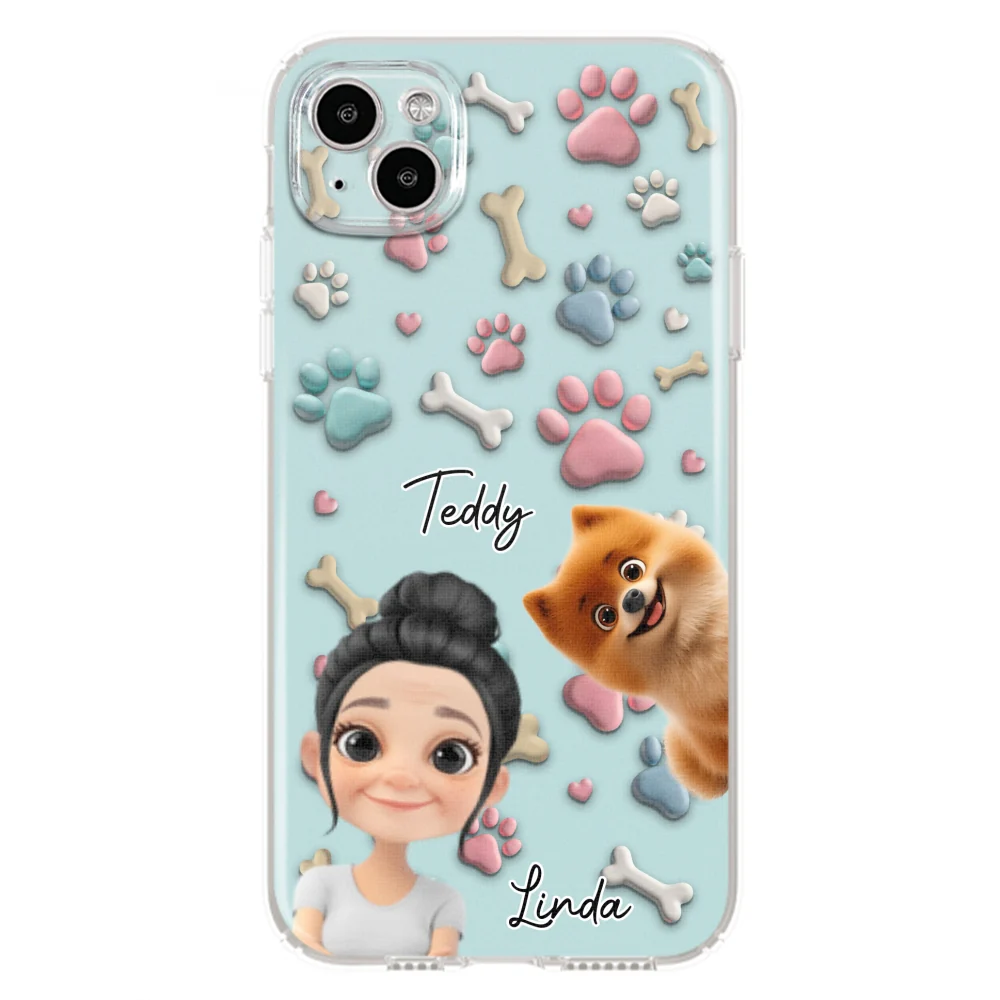 Dog And Human Cartoon Version 2 - Personalized Custom Phone Case - Image 12