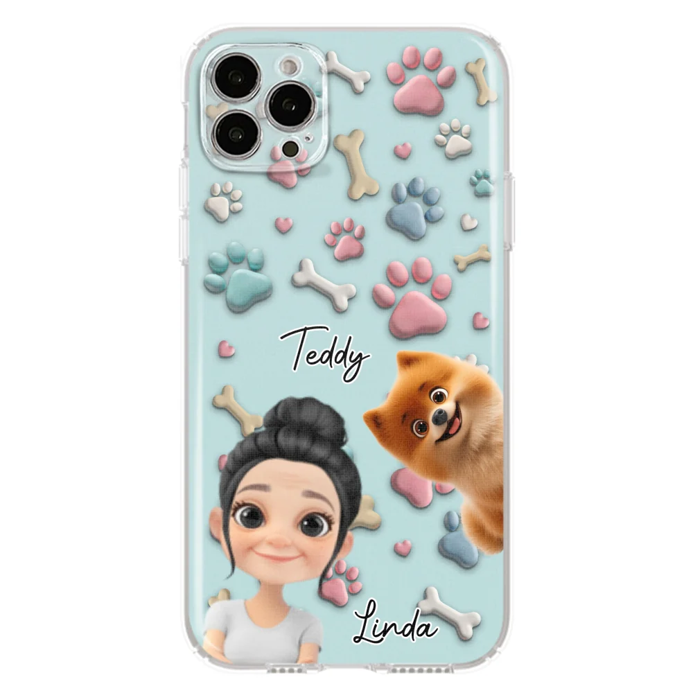 Dog And Human Cartoon Version 2 - Personalized Custom Phone Case - Image 14