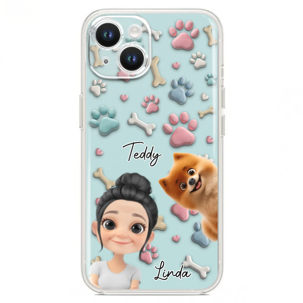 Dog And Human Cartoon Version 2 - Personalized Custom Phone Case - Image 15