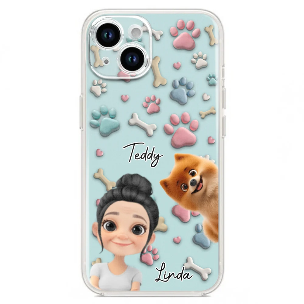 Dog And Human Cartoon Version 2 - Personalized Custom Phone Case - Image 16