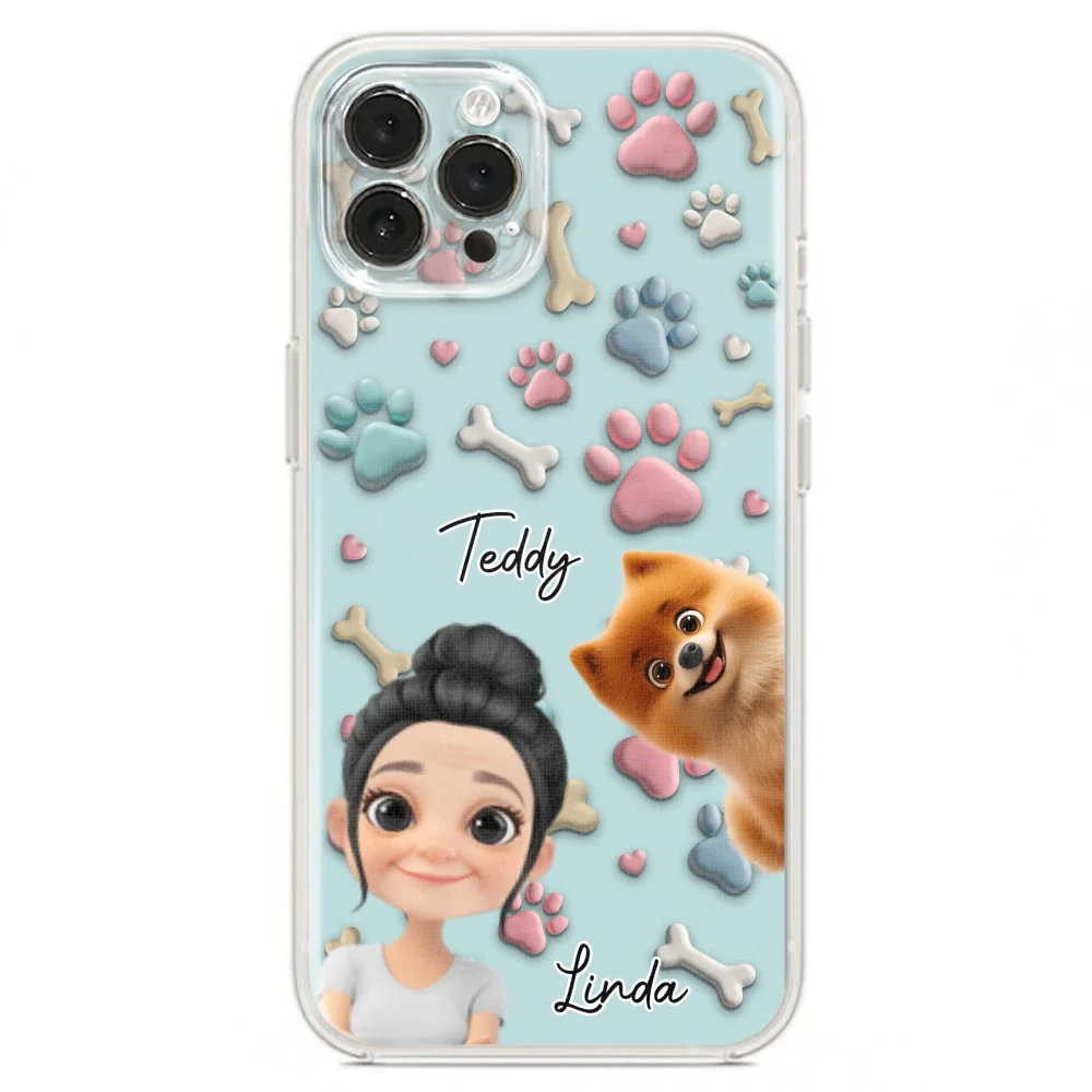 Dog And Human Cartoon Version 2 - Personalized Custom Phone Case - Image 17