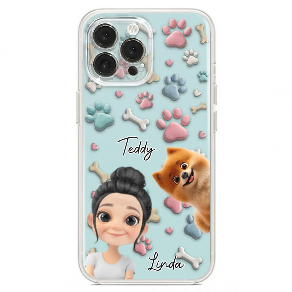 Dog And Human Cartoon Version 2 - Personalized Custom Phone Case - Image 18