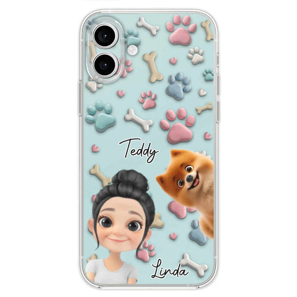Dog And Human Cartoon Version 2 - Personalized Custom Phone Case - Image 24