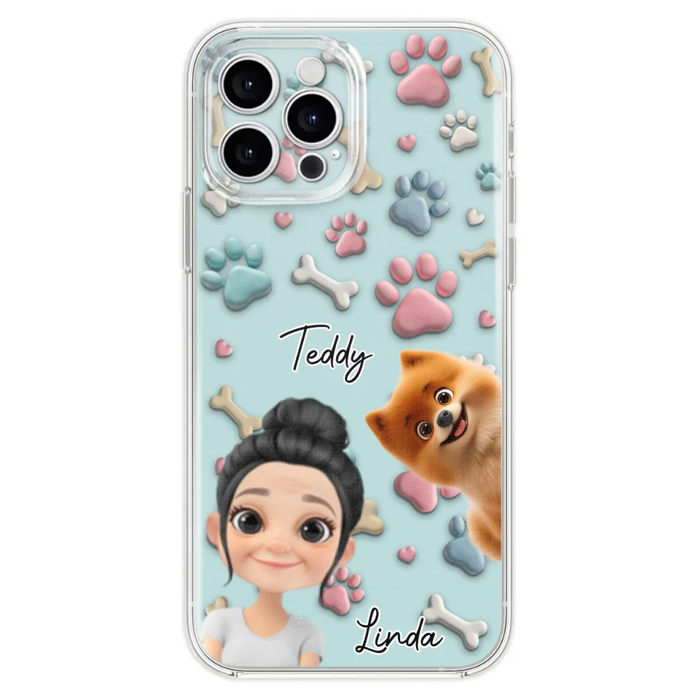 Dog And Human Cartoon Version 2 - Personalized Custom Phone Case - Image 25