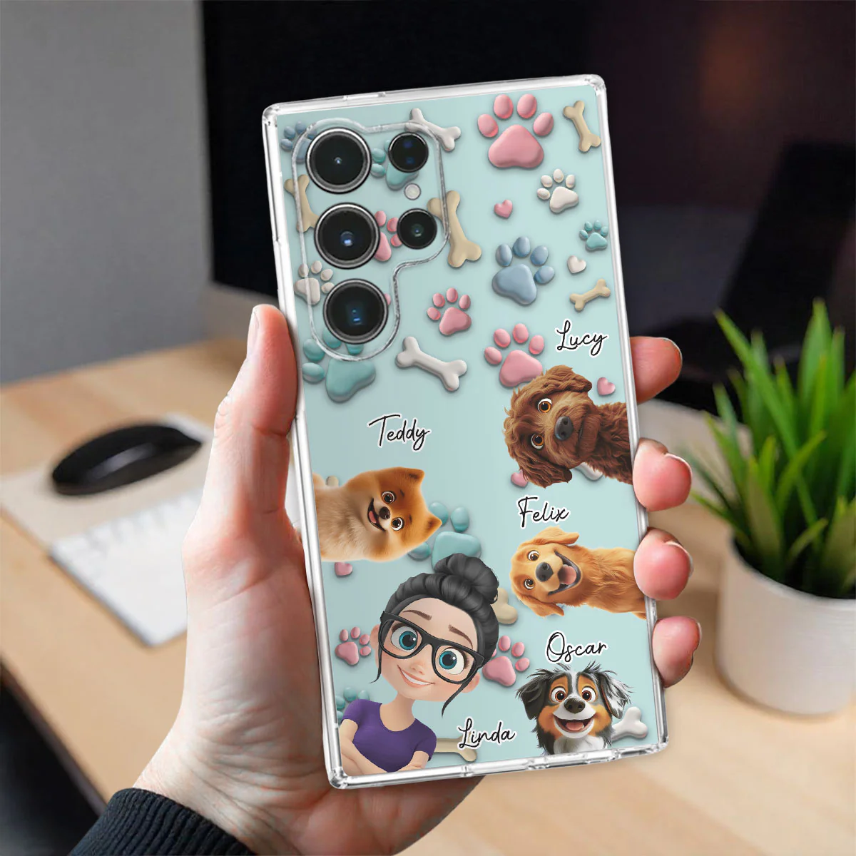 Dog And Human Cartoon Version 2 - Personalized Custom Phone Case - Image 26