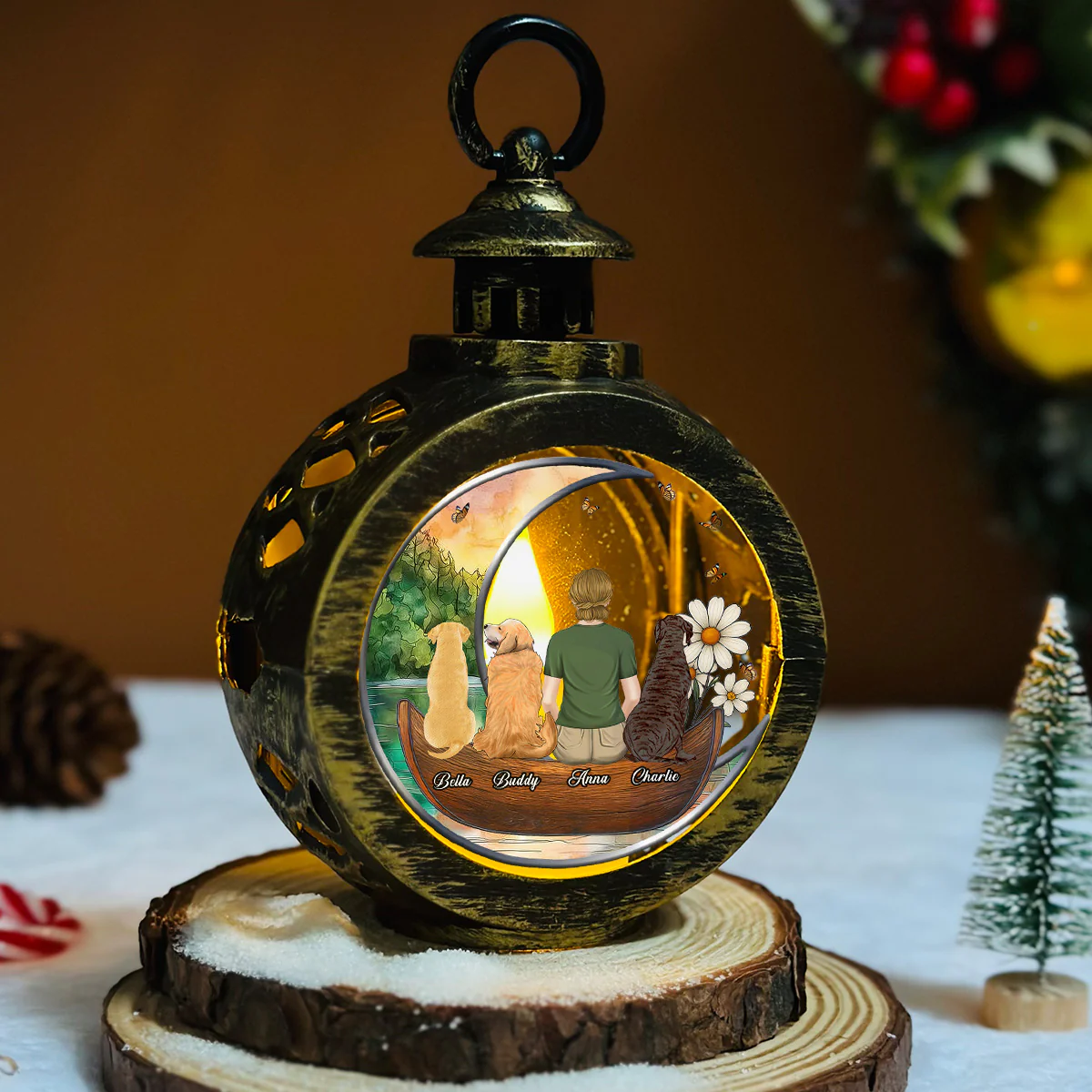 Dog And Human Memories - Personalized Custom Christmas Lantern - Image 5