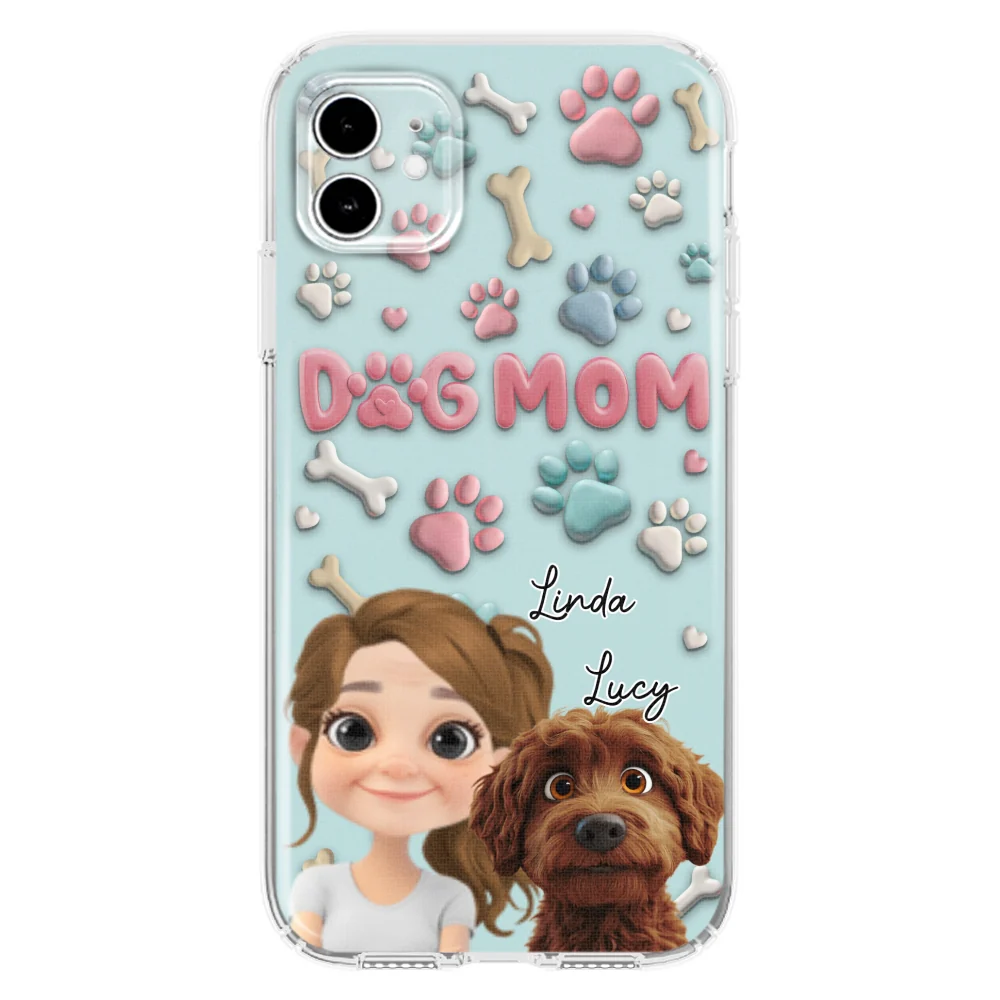Dog And Mom Mum Cartoon -  Personalized Custom Phone Case - Image 10