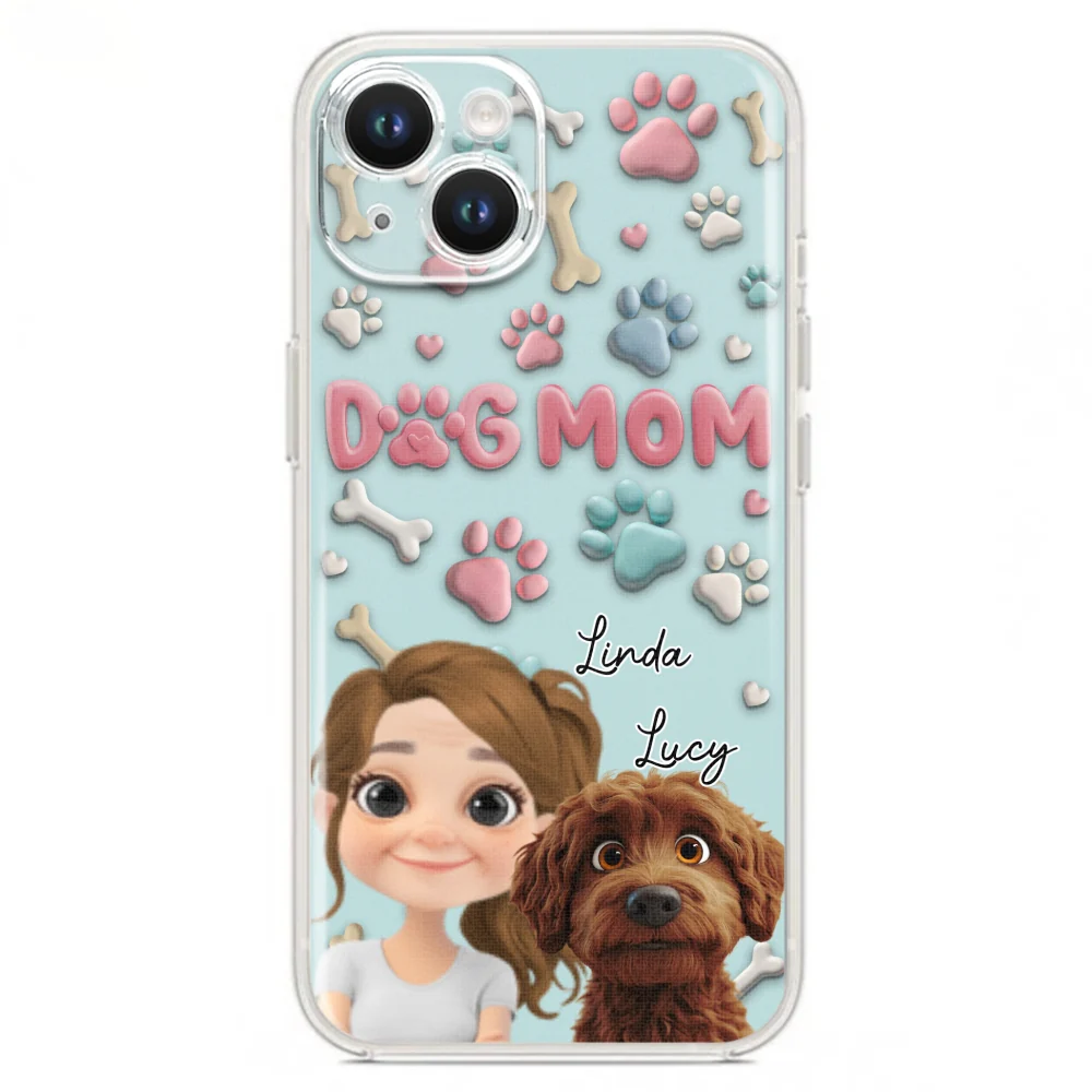 Dog And Mom Mum Cartoon -  Personalized Custom Phone Case - Image 16