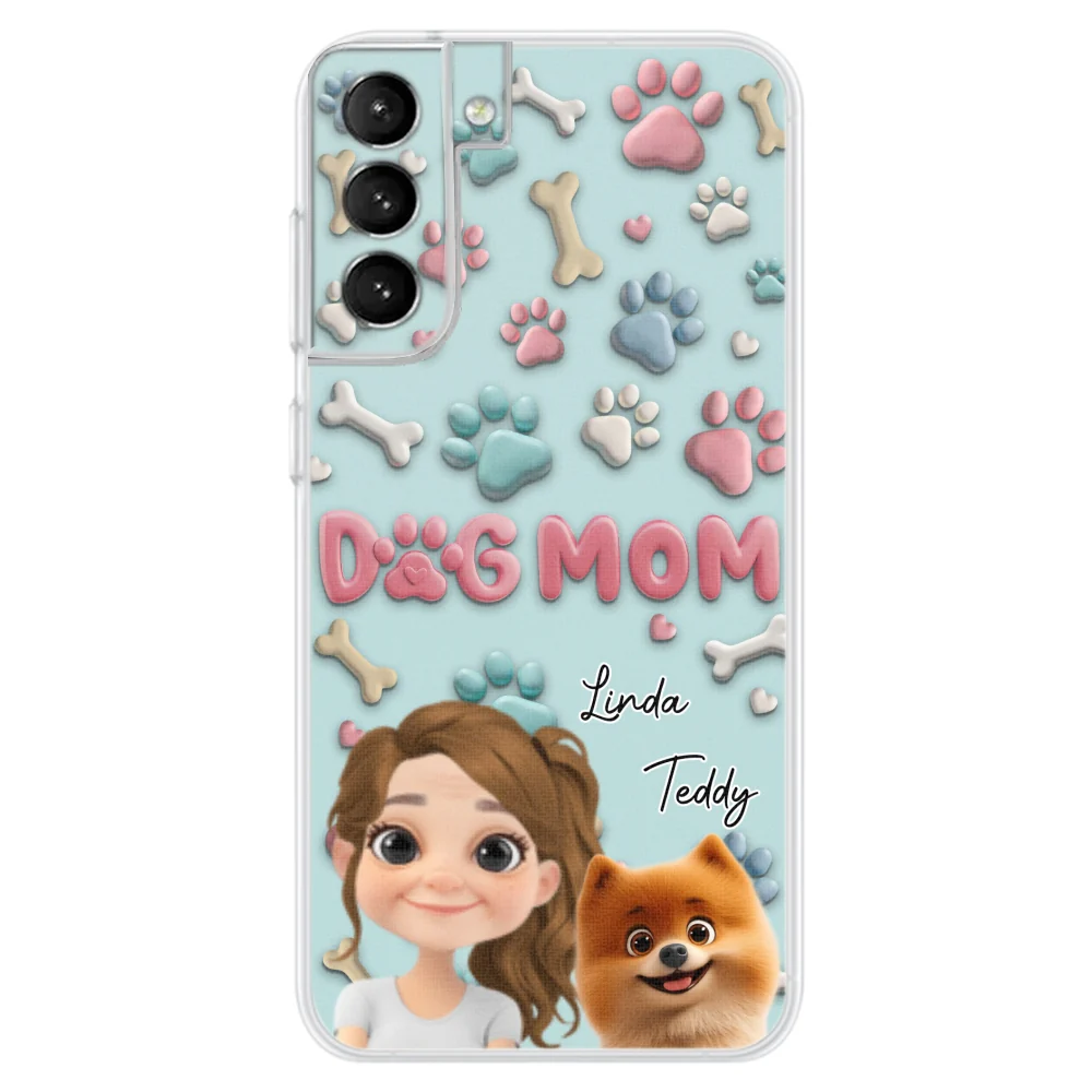 Dog And Mom Mum Cartoon -  Personalized Custom Phone Case - Image 27