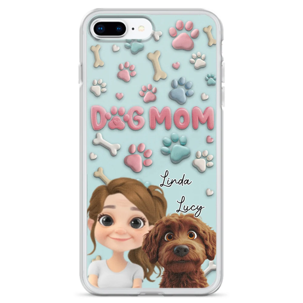 Dog And Mom Mum Cartoon -  Personalized Custom Phone Case - Image 6