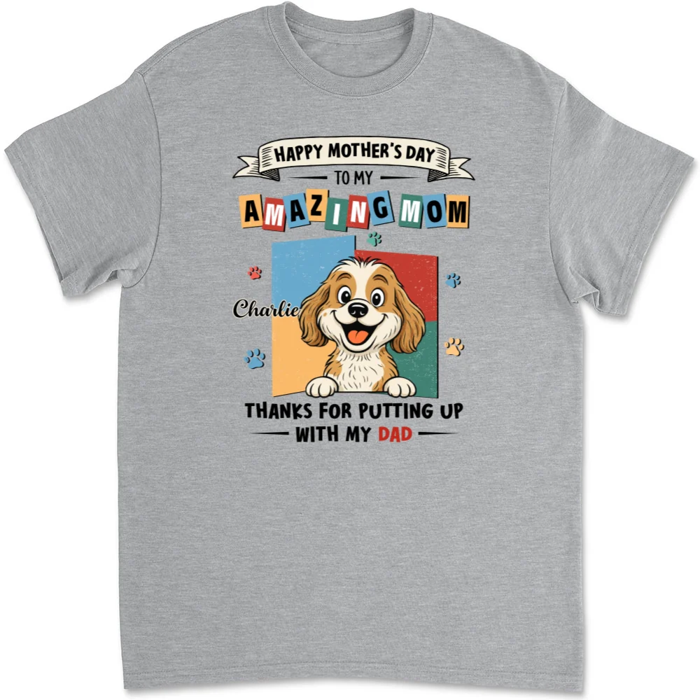 Dog Approved Mom - Personalized Custom Unisex T-Shirt - Image 6