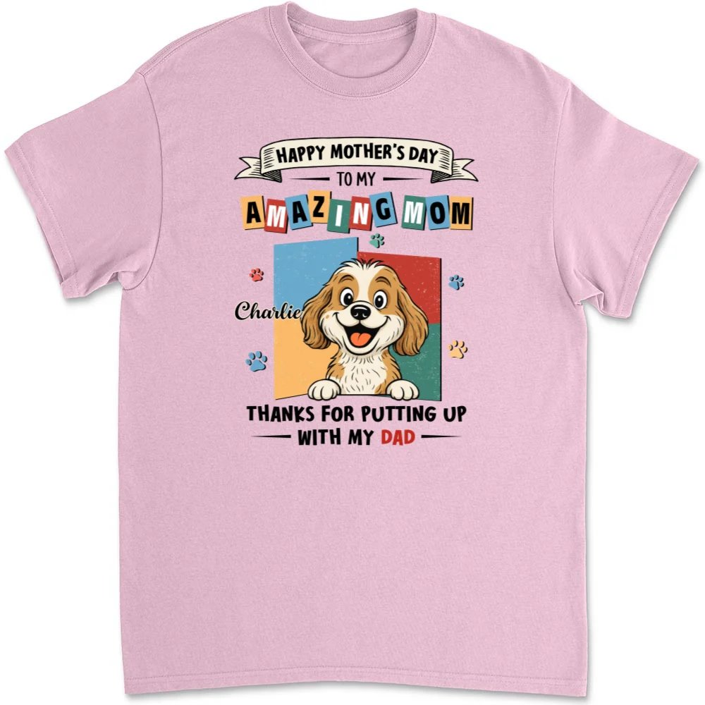 Dog Approved Mom - Personalized Custom Unisex T-Shirt - Image 8