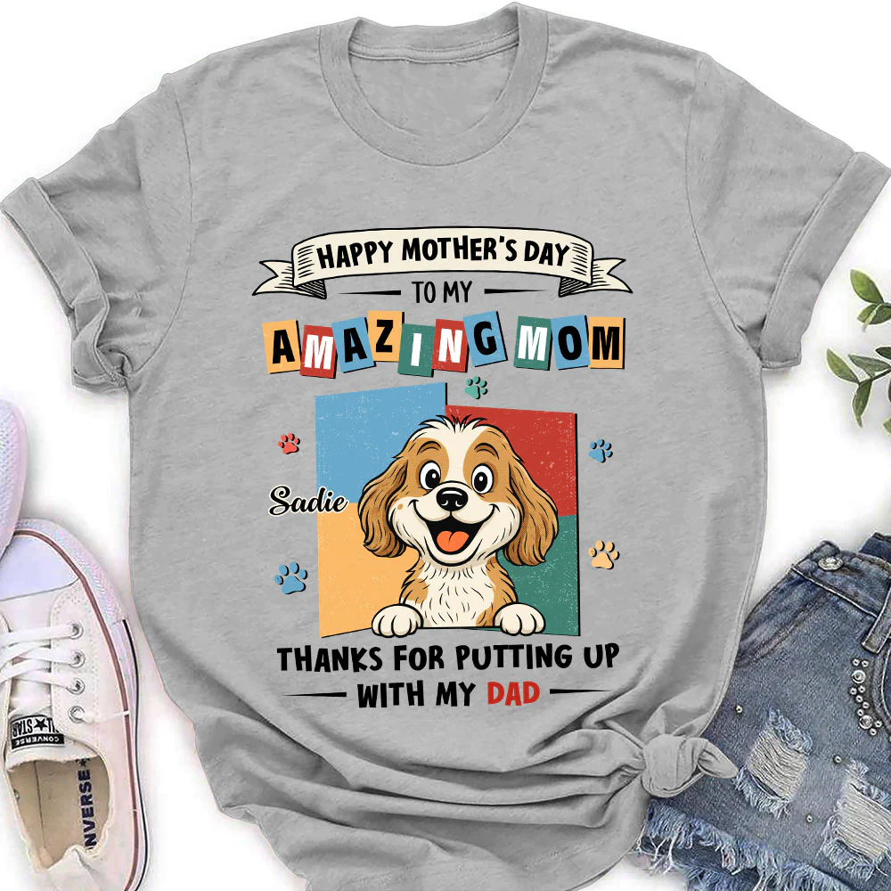Dog Approved Mom - Personalized Custom Women's T-Shirt - Image 3