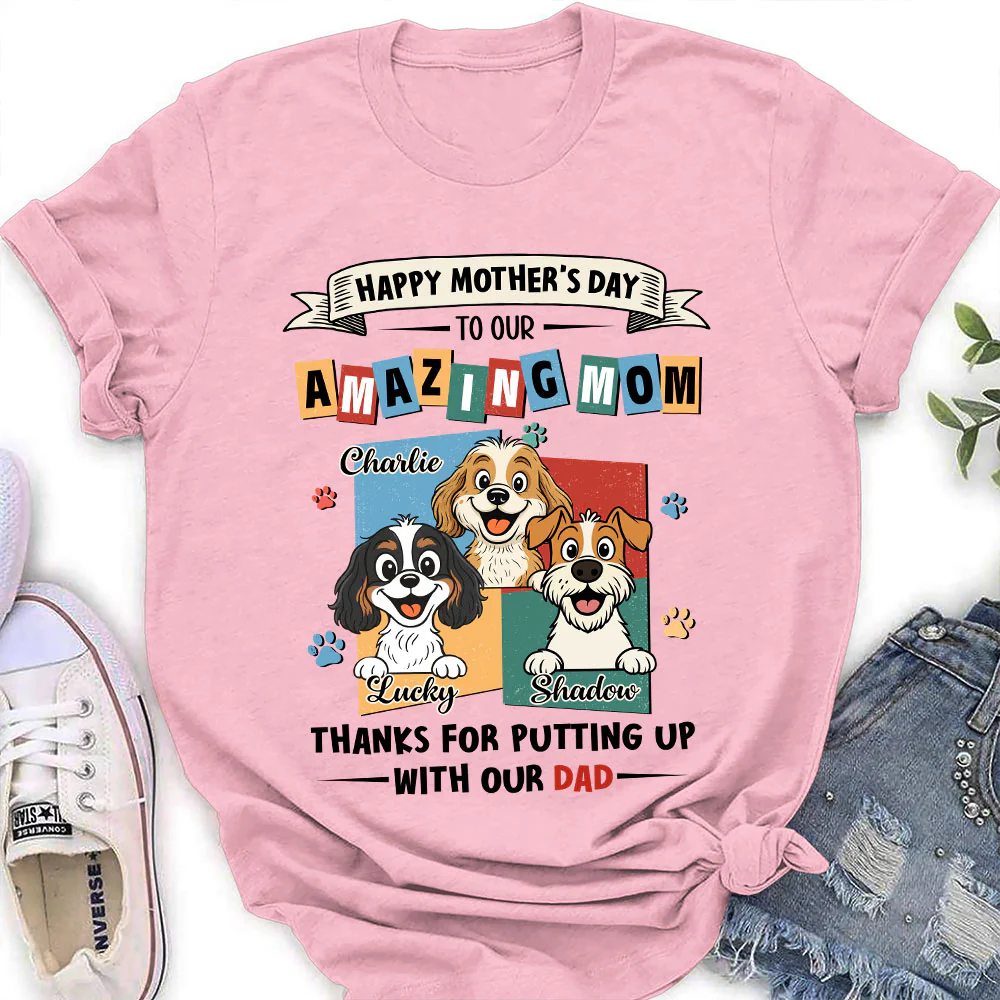 Dog Approved Mom - Personalized Custom Women's T-Shirt - Image 4
