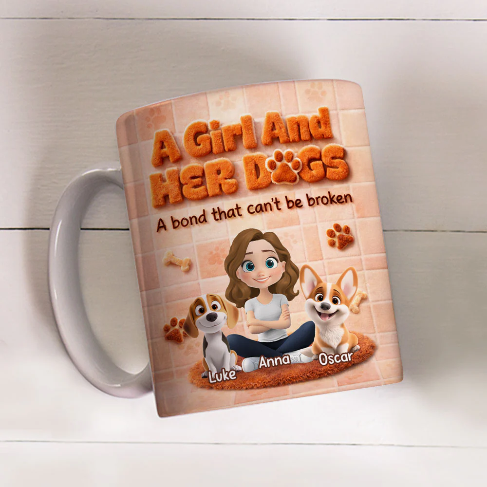 Dog Around Me - Personalized Custom 3D Inflated Effect Mug - Image 2
