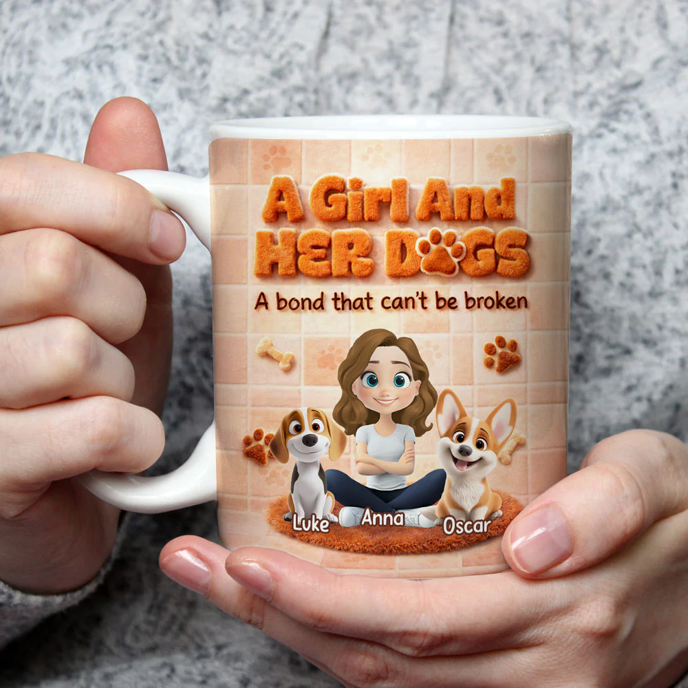 Dog Around Me - Personalized Custom 3D Inflated Effect Mug - Image 3