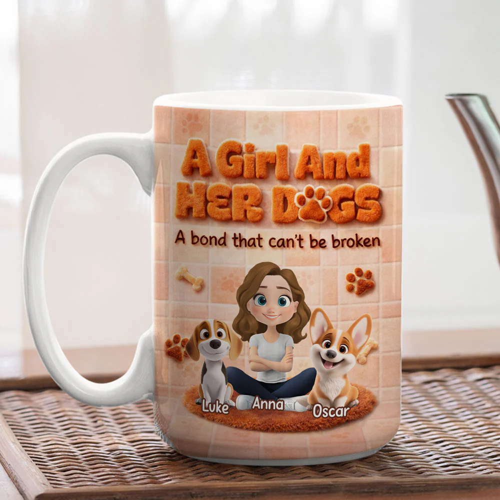Dog Around Me - Personalized Custom 3D Inflated Effect Mug - Image 5
