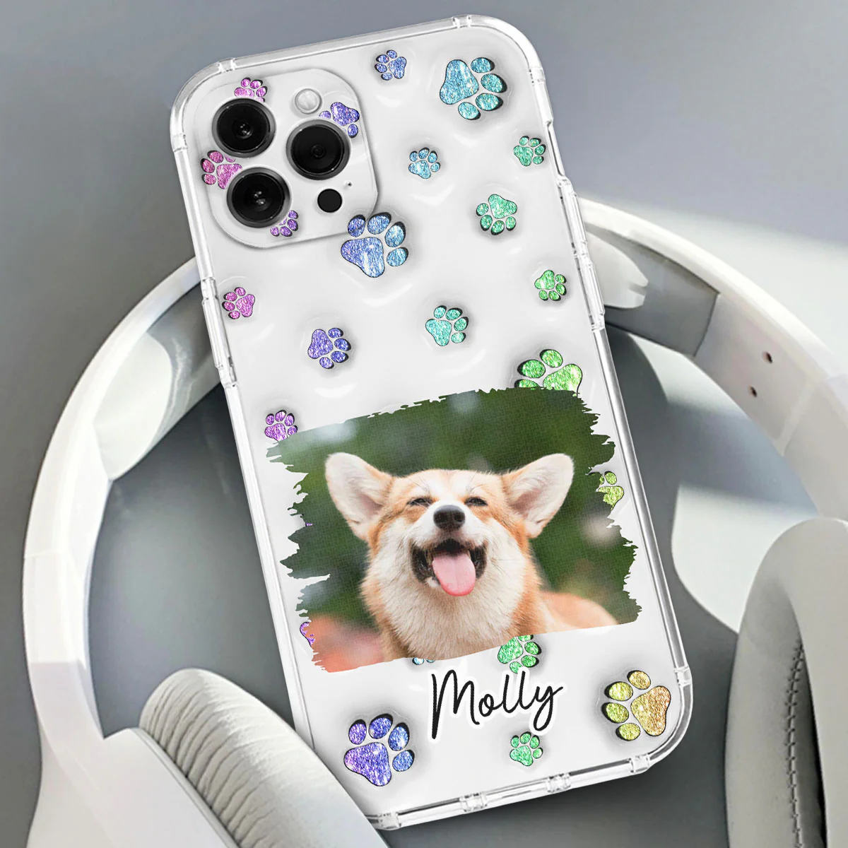 Dog Baby Photo - Personalized Custom 3D Inflated Effect Phone Case