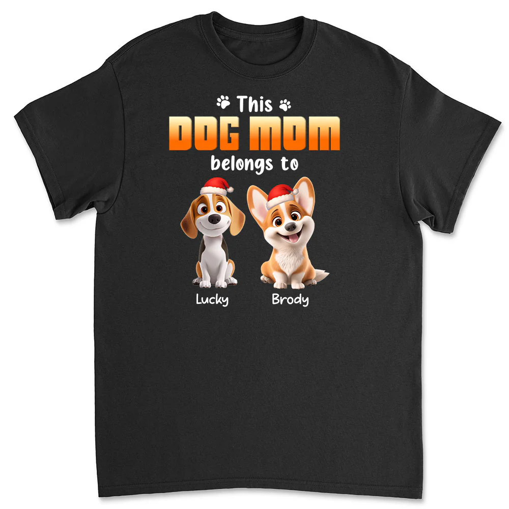 Dog Dad Belongs To Christmas  - Personalized Custom Unisex T-shirt