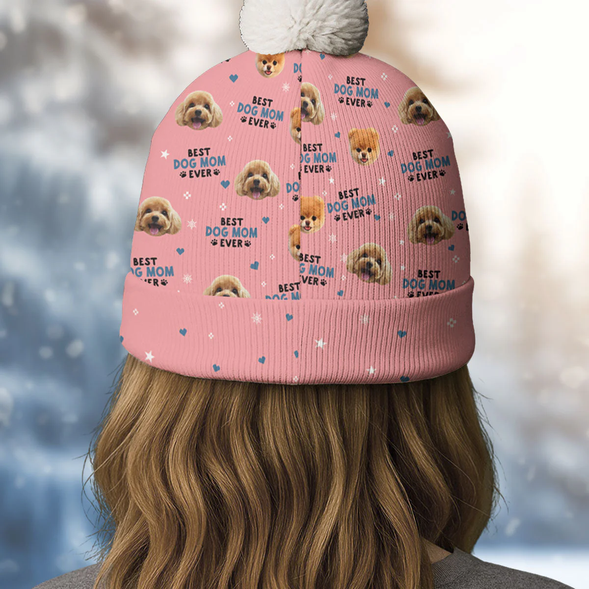 Dog Dad Core - Personalized Custom Bobble Beanie Hat - Image 4