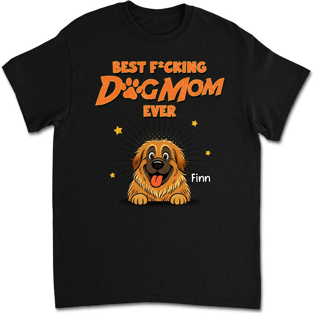 Dog Dad Mom Retro Ever - Personalized Custom Unisex T-Shirt - Image 5