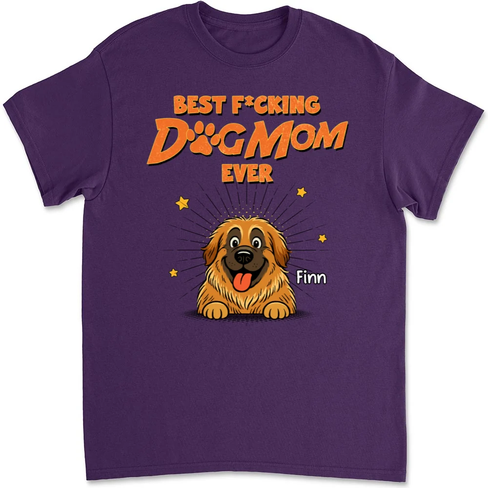 Dog Dad Mom Retro Ever - Personalized Custom Unisex T-Shirt - Image 8