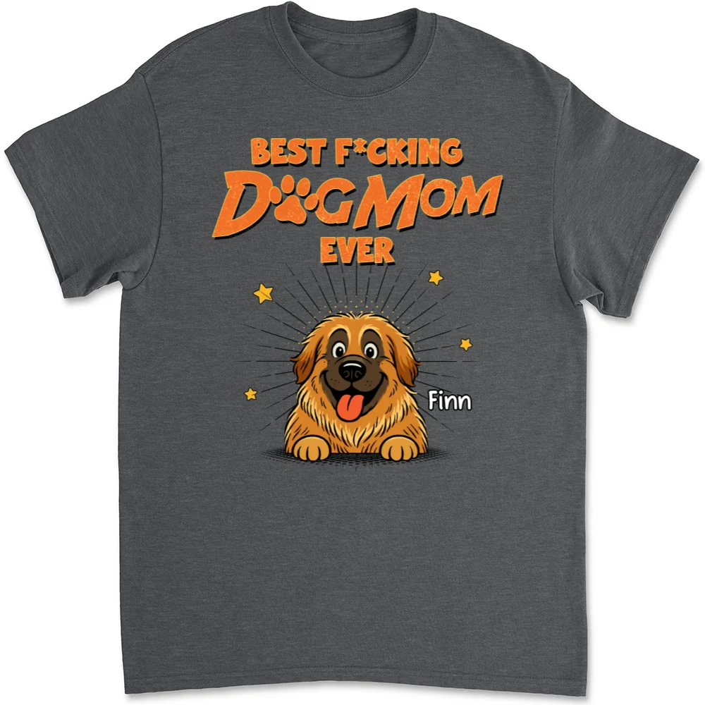 Dog Dad Mom Retro Ever - Personalized Custom Unisex T-Shirt - Image 9