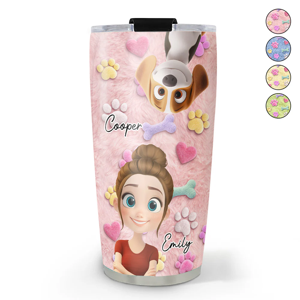 Dog Fur - Personalized Custom 3D Effect Tumbler