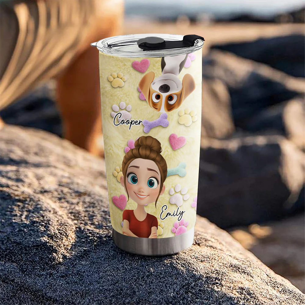 Dog Fur - Personalized Custom 3D Effect Tumbler - Image 5