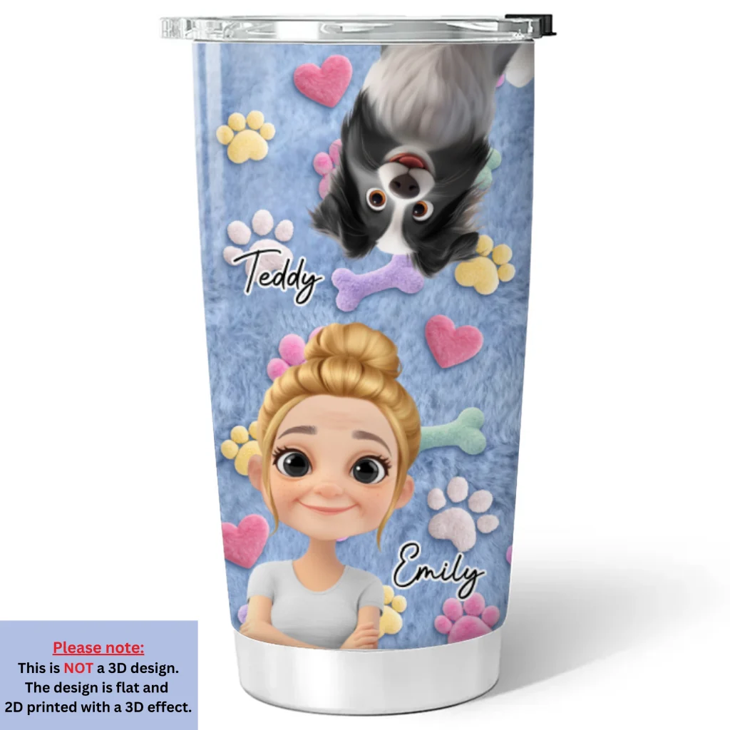 Dog Fur - Personalized Custom 3D Effect Tumbler - Image 6