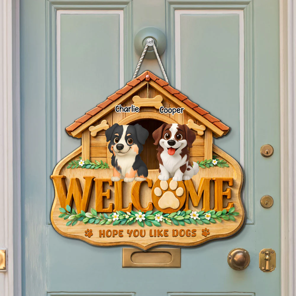 Dog Home Right Here - Personalized Custom Wood Sign - Image 3