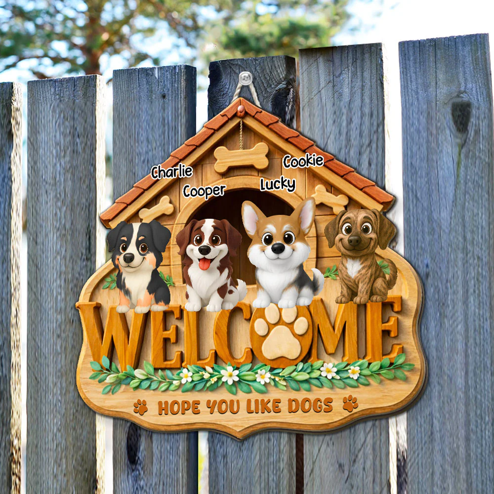 Dog Home Right Here - Personalized Custom Wood Sign - Image 6