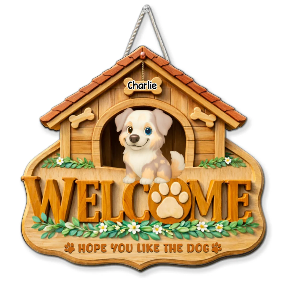 Dog Home Right Here - Personalized Custom Wood Sign - Image 8