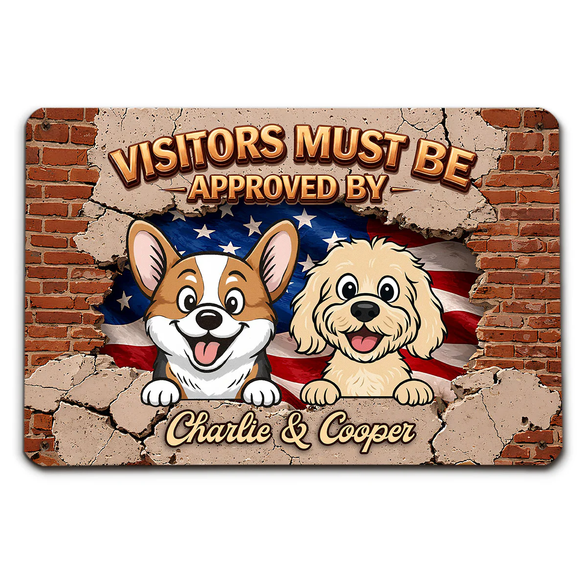 Dog In Charge - Personalized Custom Metal Sign