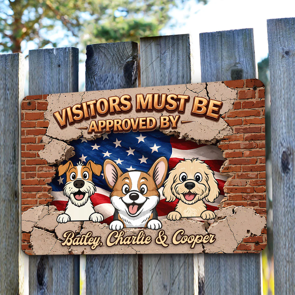 Dog In Charge - Personalized Custom Metal Sign - Image 2
