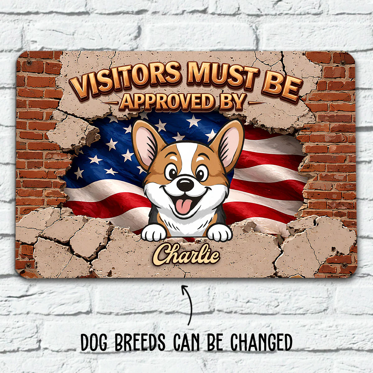 Dog In Charge - Personalized Custom Metal Sign - Image 3